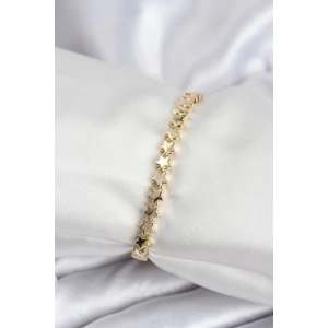 Dodes Dodes Pirinç VIP Seri Gold Renk Sıralı Yıldız Model Kadın Bileklik TG27BB7939