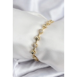 Dodes Dodes Pirinç VIP Seri Gold Renk Topçuk Model Kadın Bileklik TG27BB7923