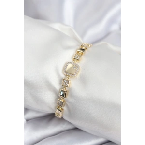 Dodes Dodes Pirinç VIP Seri Gold Renk Zirkon Taşlı Model Kadın Bileklik TG27BB7940