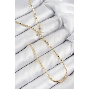 Dodes Dodes Pirinç Zirkon Taşlı Ezme Zincirli Deniz Yıldızı Model Gold Renk Y Kolye TG27BKO10467