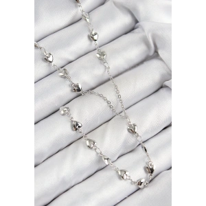 Dodes Dodes Pirinç Zirkon Taşlı Kalp Model Gümüş Renk Y Kolye TG27BKO10456