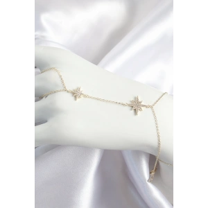 Dodes Dodes Pirinç Zirkon Taşlı Kutup Yıldızı Model Gold Renk Kadın Şahmeran TG27SN705