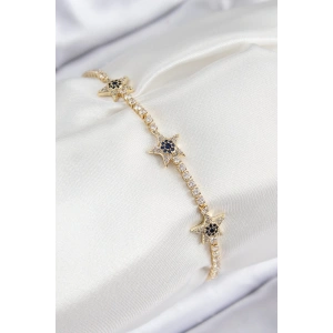 Dodes Dodes Pirinç Zirkon Taşlı Yıldız Model Gold Renk Kadın Bileklik TG27BB7903