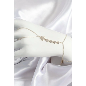 Dodes Dodes Pirinç Zirkon Taşlı Yıldız Model Gold Renk Kadın Şahmeran TG27SN687