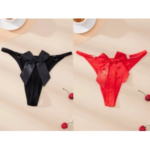 Dodes Tegan Fantezi Kadın 2li Fiyonklu Halkalı Tanga TG270044