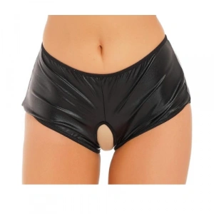 Dodes Tegan Fantezi Siyah Özel Bölgeleri Açık Parlak Külot TG270051