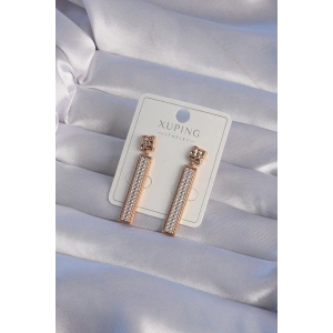 Dodes Dodes Xuping Rose Renk Zirkon Taşlı Su Yolu Küpe TG27BKP9430