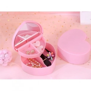 Dodes Kalp Tasarımlı Aynalı Takı Saklama Kutusu