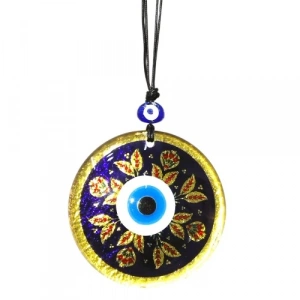 Dodes Kırmızı Laleli Gold Renk Cam Süs Altın Varaklı Duvar Dekoru