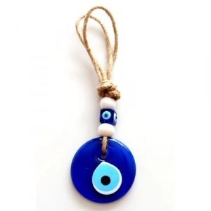 Dodes Klasik Mavi Cam Nazar Boncuğu 7 Santimetre Çapında Nazarlık Duvar Süsü