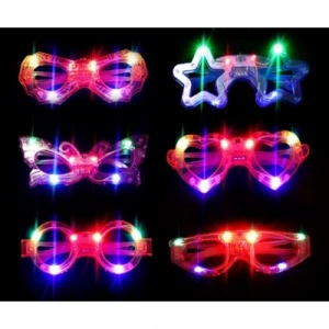 Dodes Led Işıklı Yanar Söner Parti Gözlüğü Seti 6 Adet