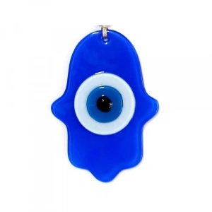 Dodes Nazar Boncuklu Mavi Renk Fatma Ana Bereket Eli Cam Duvar Süsü