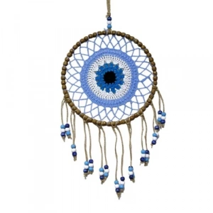 Dodes Örgülü Duvar Süsü Buz Mavisi Örgü Duvar Süsü