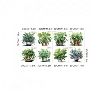 Dodes Tropikal Bitkiler Duvar Stickerı Model A