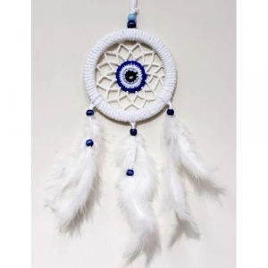 Dodes Zincir Örgülü 12 Santimetre Çapında Kuş Tüylü Duvar Süsü