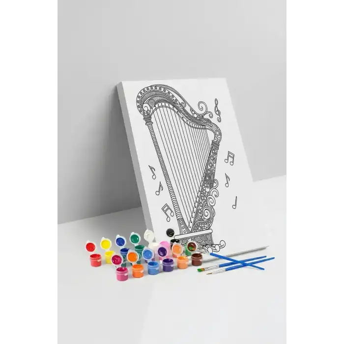 Arp Desenli Mandala Tuval Boyama Seti 40x50 cm