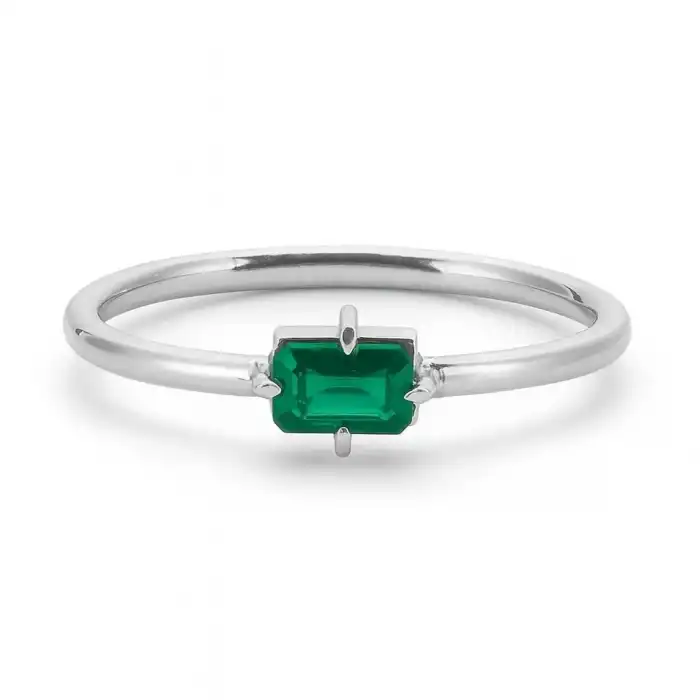 Baguette Emerald Ring