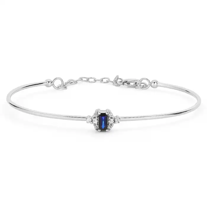 Baguette Sapphire & Diamond Bracelet