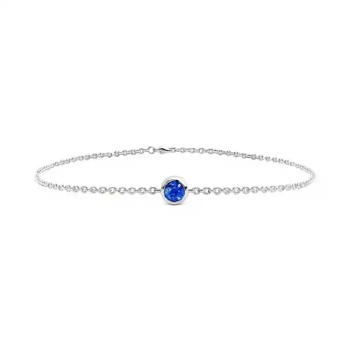 Blue Aura Solitaire Bracelet