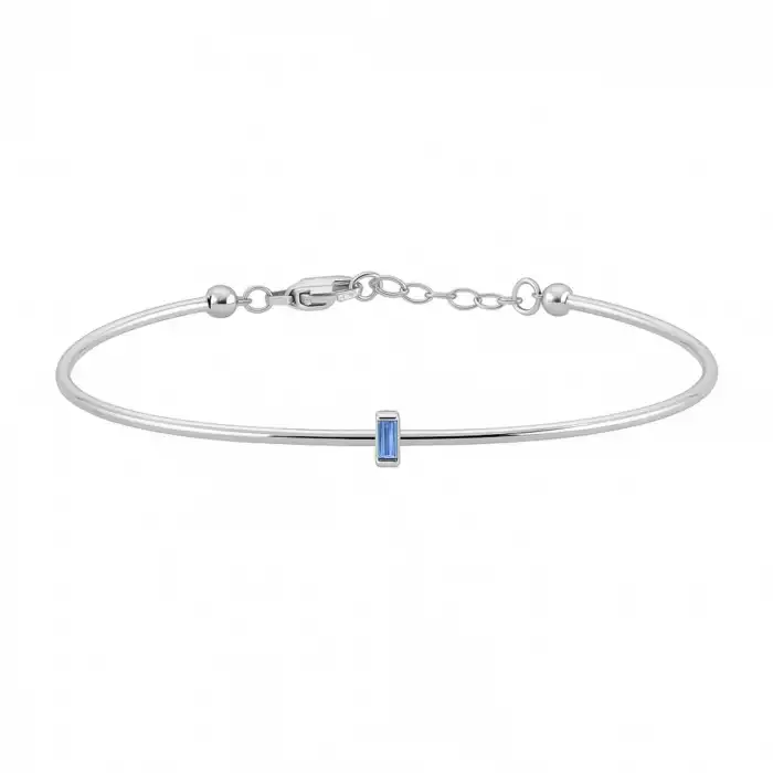 Blue Bold Baguette Bracelet