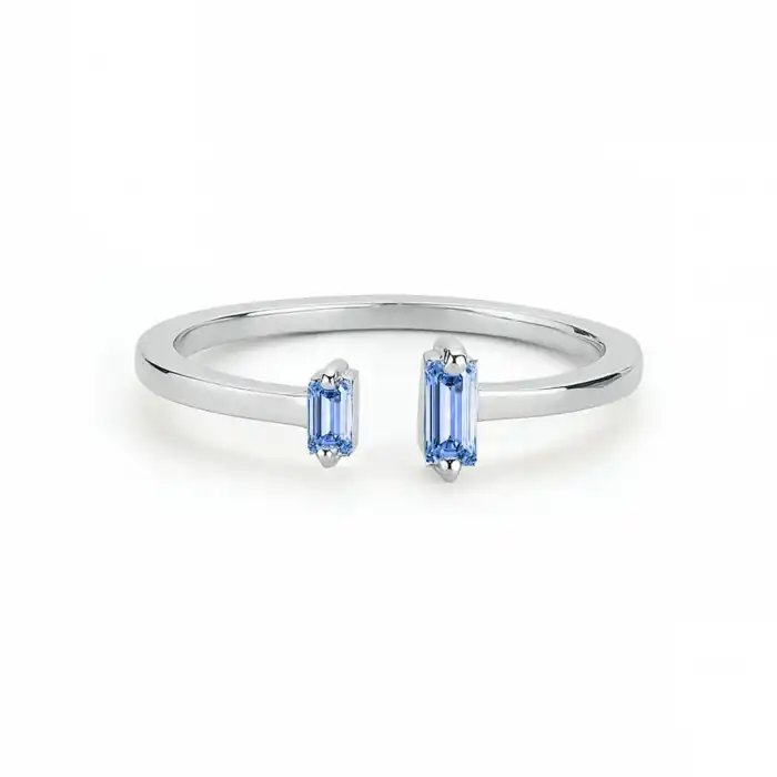 Blue Duo Open Ring