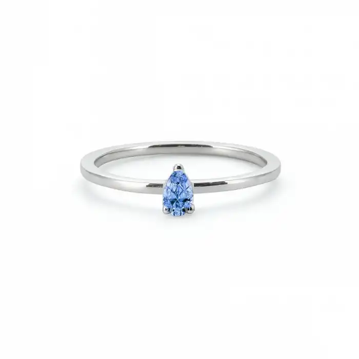 Blue Elegant Drop Ring