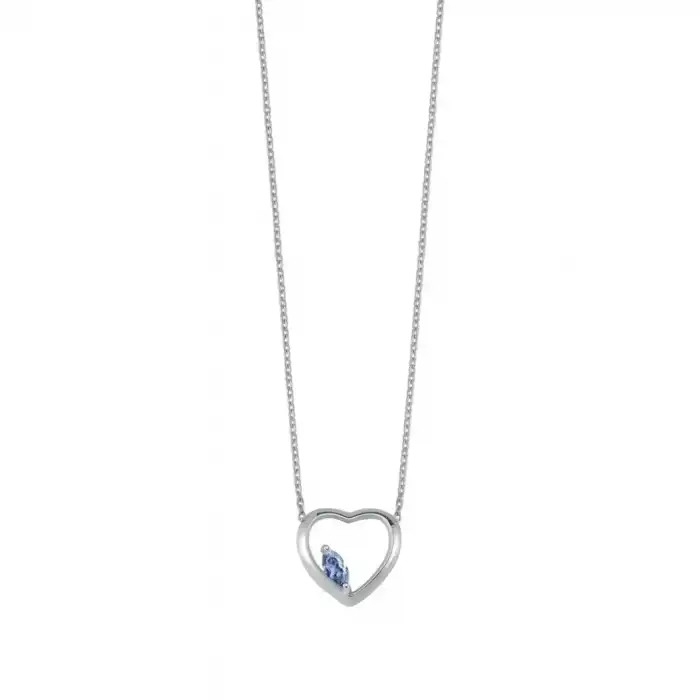Blue Eternal Heart Necklace
