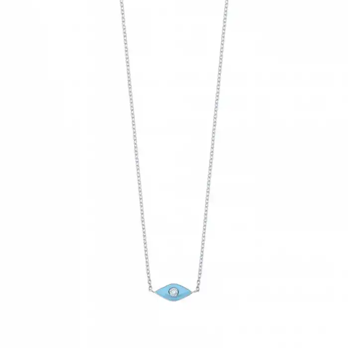 Blue Eye Diamond Necklace