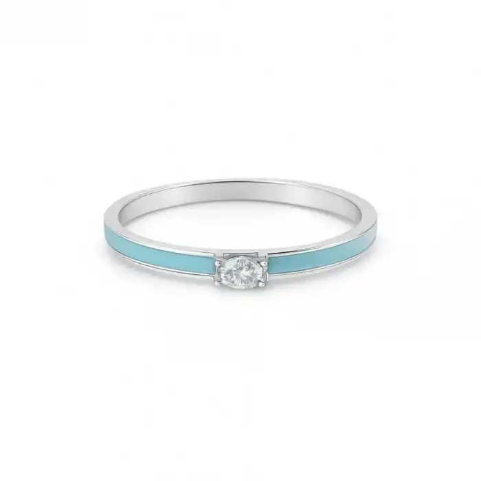 Blue Glow Oval Ring