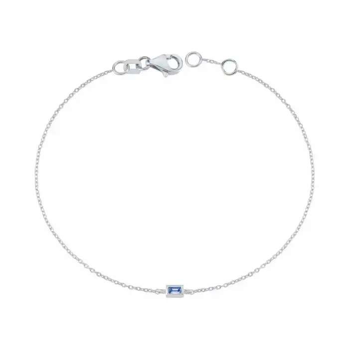 Blue Grace Baguette Bracelet