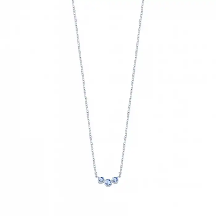 Blue Trio Minimal Necklace