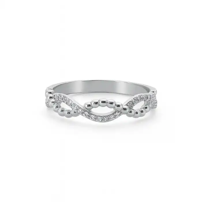 Braided Diamond Ring