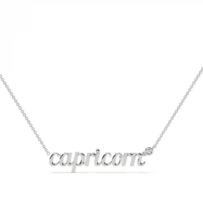 Capricorn Solitaire Necklace
