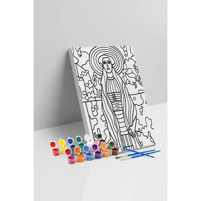 Çığlık Tablosu Desenli Mandala Tuval Boyama Seti 40x50 cm