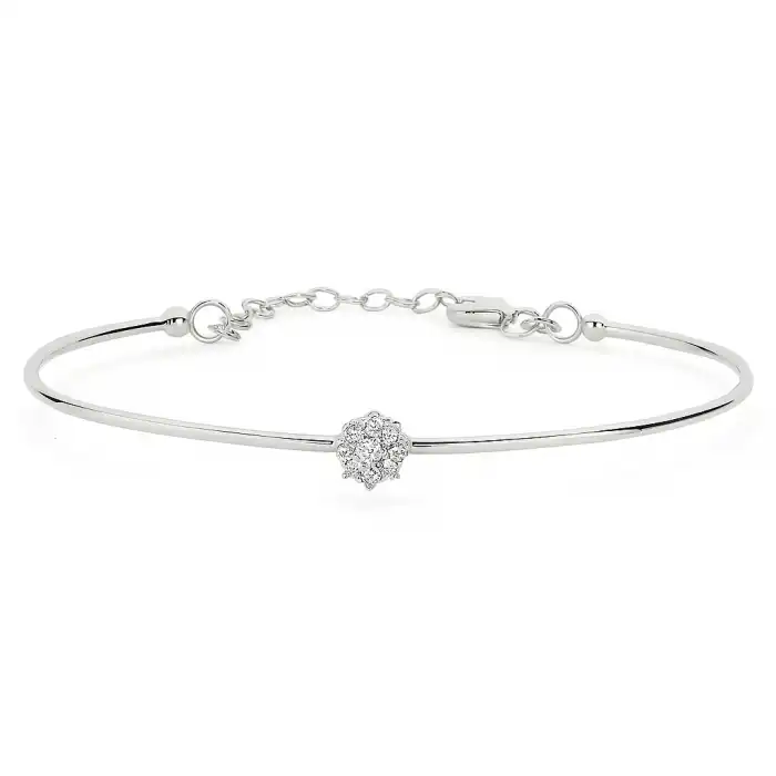 Delicate Flower Diamond Bracelet