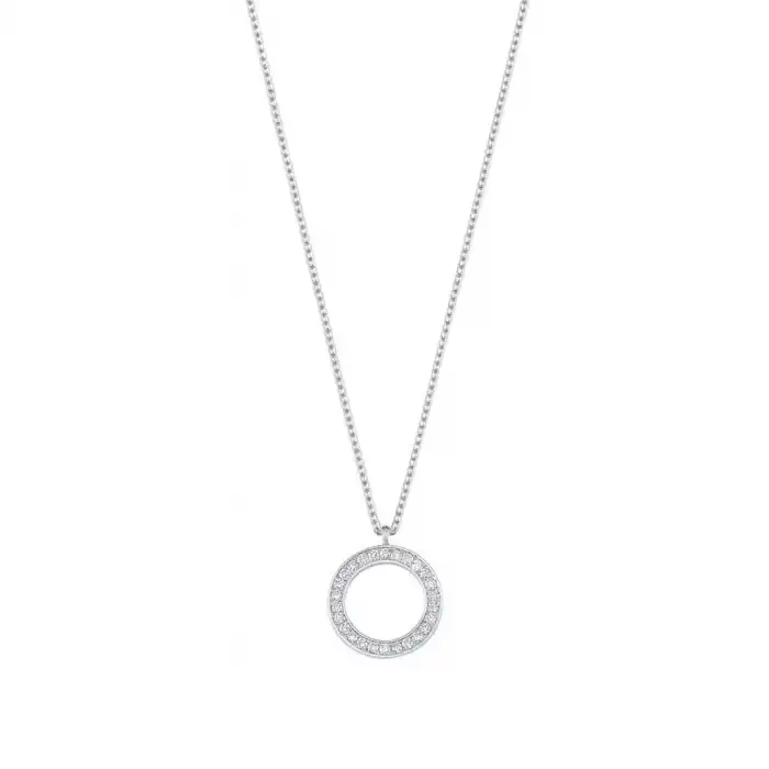 Diamond Circle Pendant Necklace