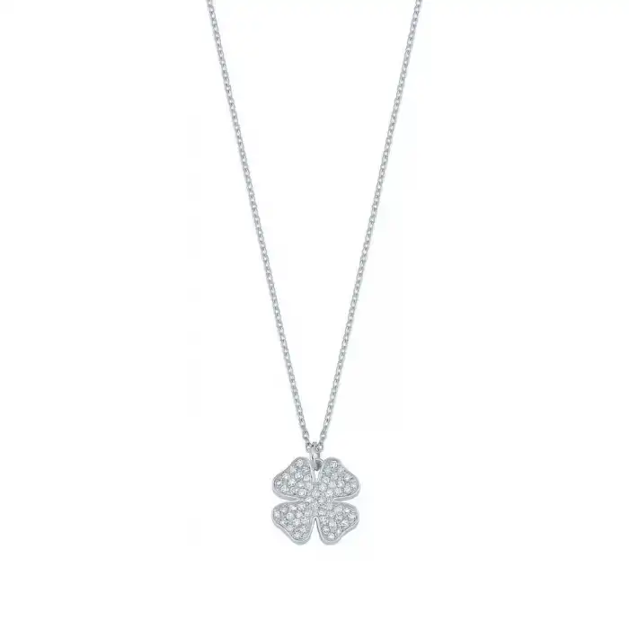 Diamond Clover Pendant Necklace