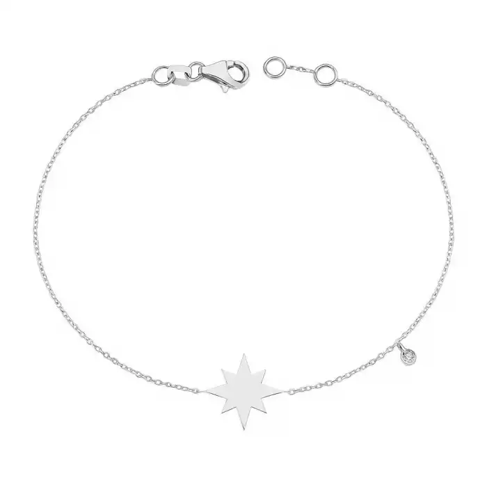 Diamond Eight-Pointed Star Bracelet