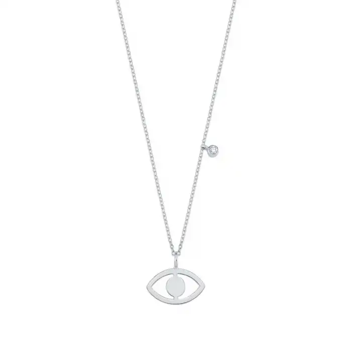 Diamond Eye Pendant Necklace