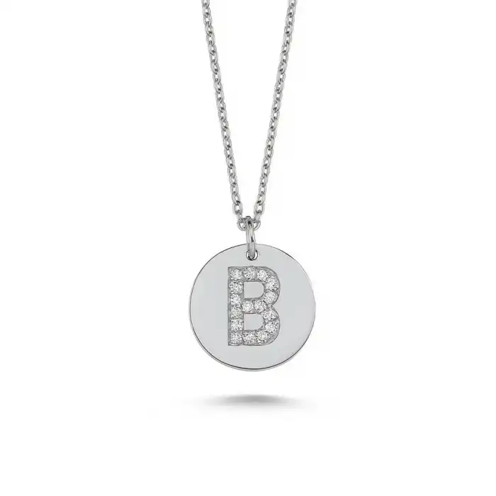 Diamond Letter B Pendant Necklace