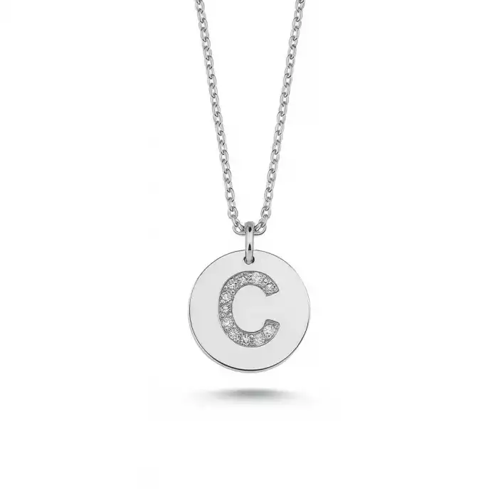 Diamond Letter C Pendant Necklace