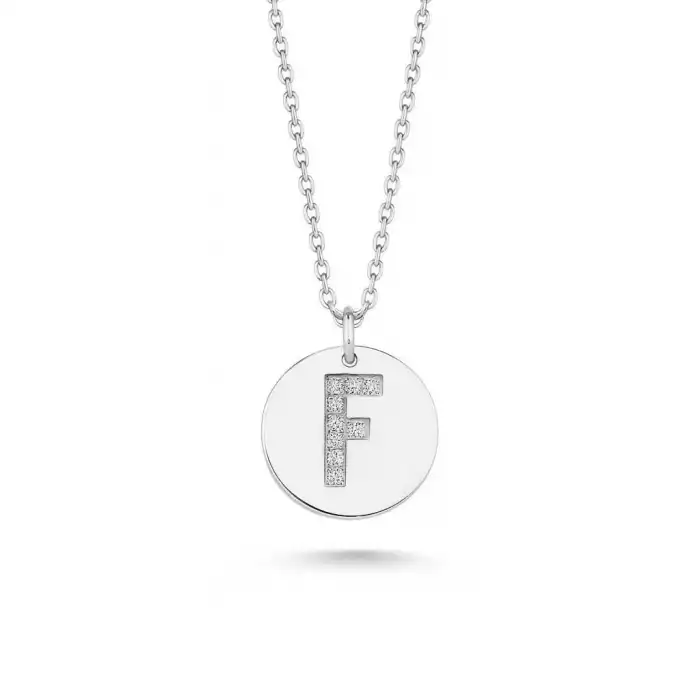 Diamond Letter F Pendant Necklace