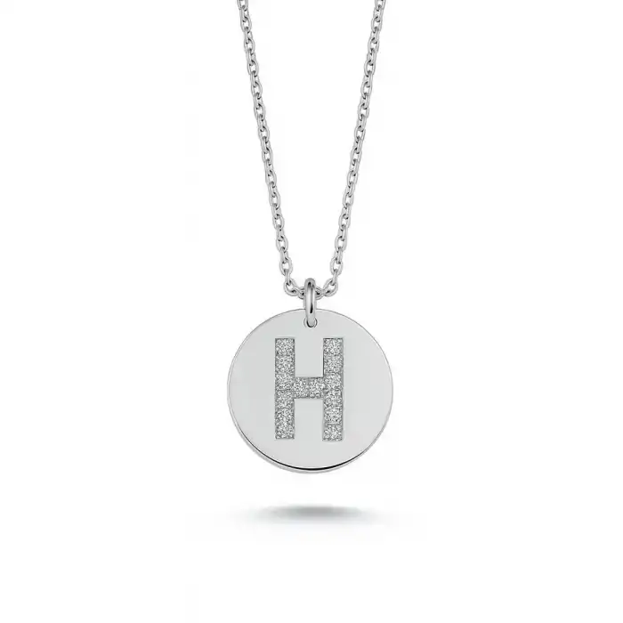 Diamond Letter H Pendant Necklace
