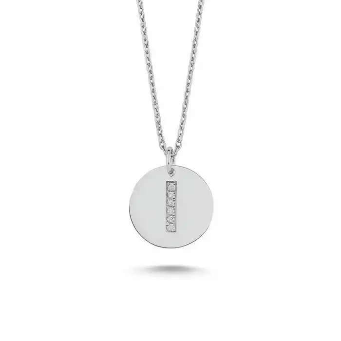 Diamond Letter I Pendant Necklace
