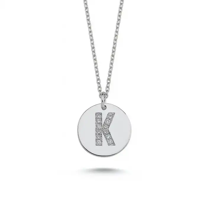 Diamond Letter K Pendant Necklace