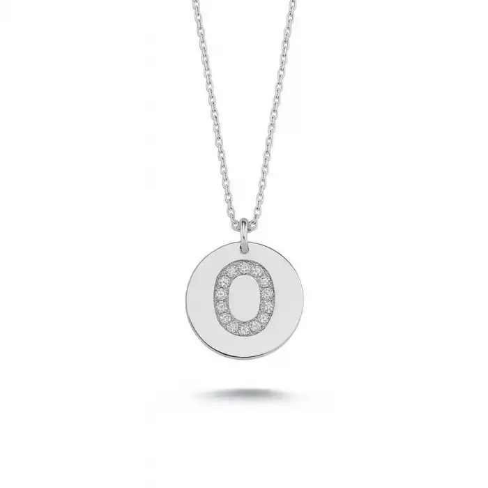 Diamond Letter O Pendant Necklace