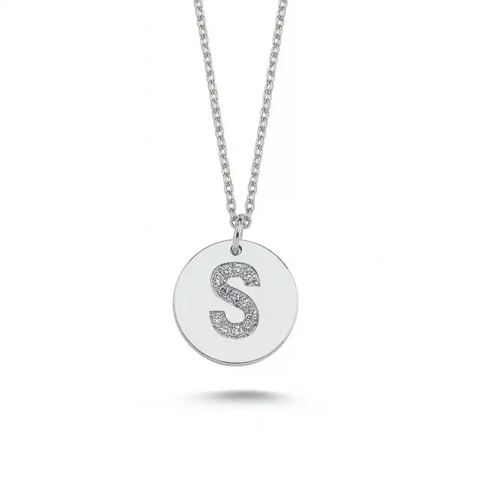 Diamond Letter S Pendant Necklace
