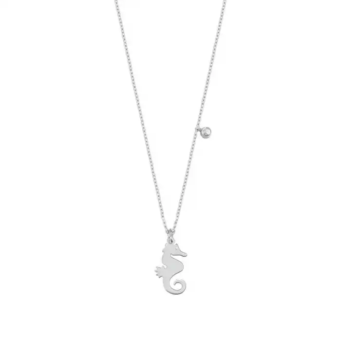 Diamond Seahorse Pendant Necklace