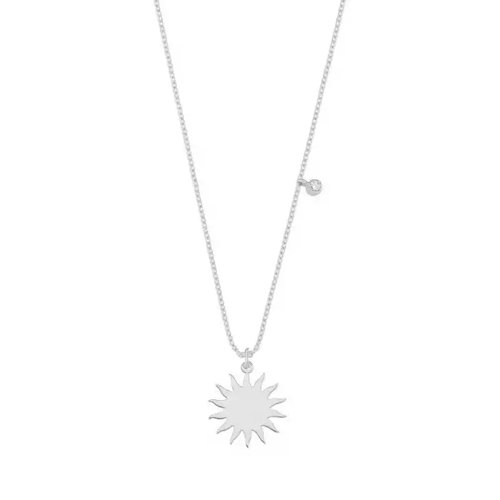 Diamond Sun Pendant Necklace