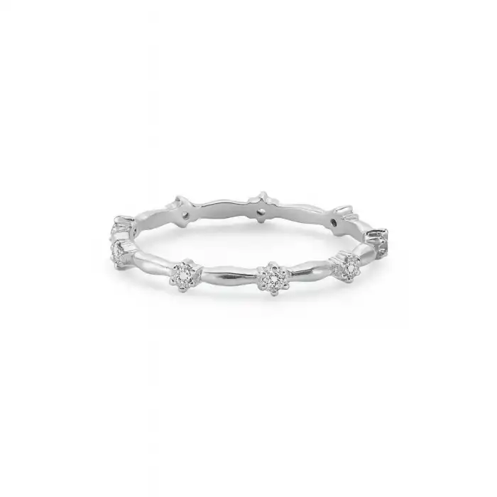 Domed Full Eternity Diamond Ring